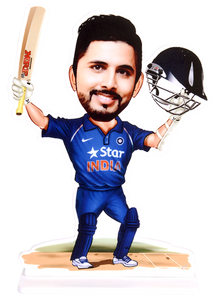 India Team Cricketer Caricature