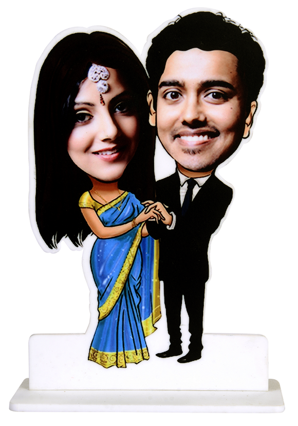 Couple in Formal Wear Caricature