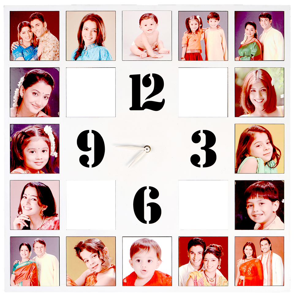 Modern White Photo Clock Online at Best Price