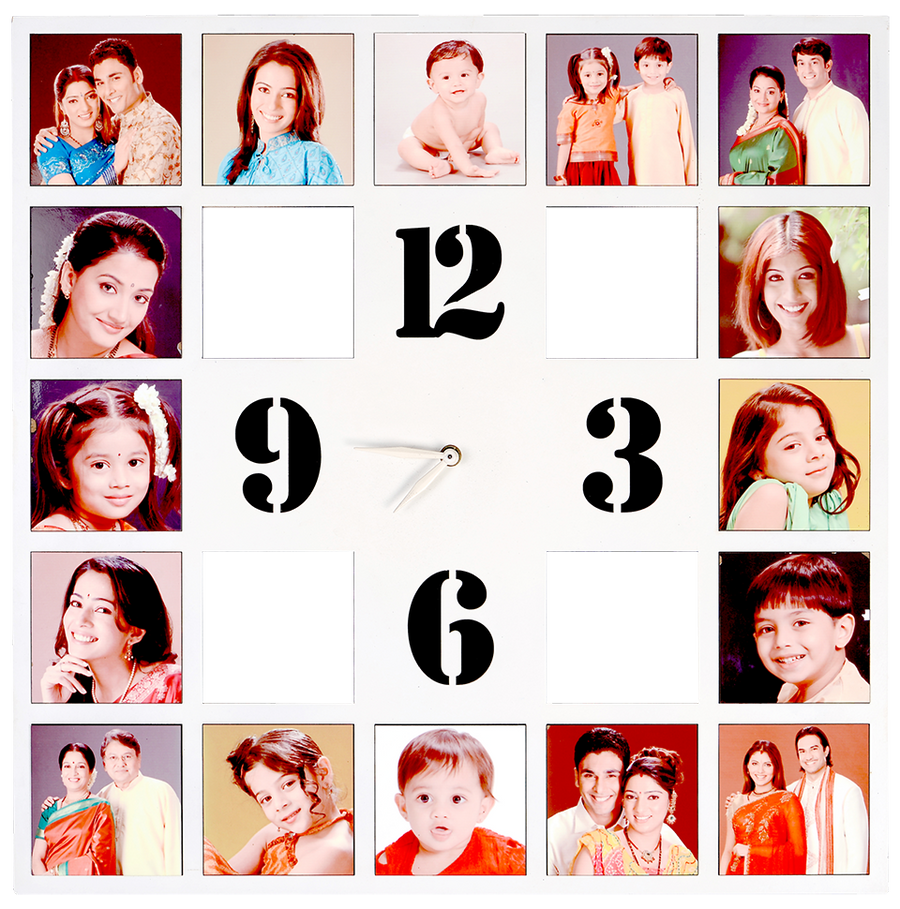 Modern White Photo Clock Online at Best Price