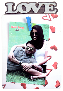 Love Clothespin Photo Stand