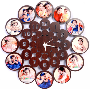 Collage Clock with Cut Out Numbers