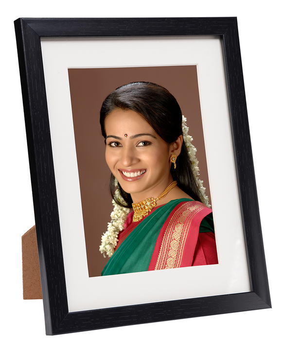 Black Textured 5x7 inch Wooden Photo Frame