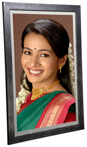 Black and Silver 20x30 inch Wooden Photo Frame